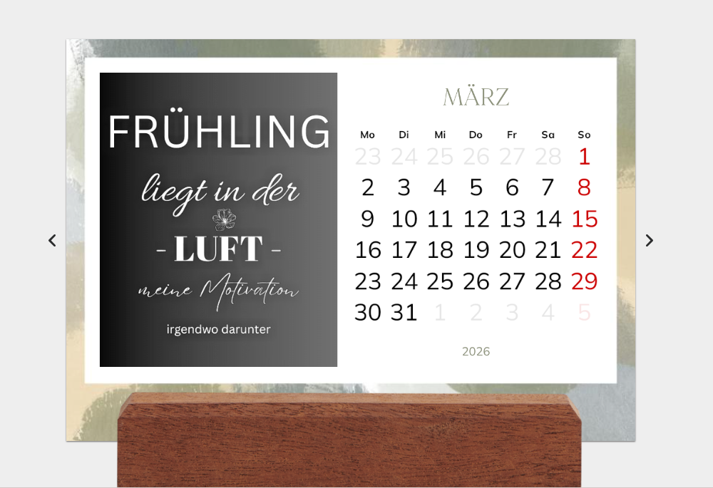 📅 Frecher Tischkalender 2026